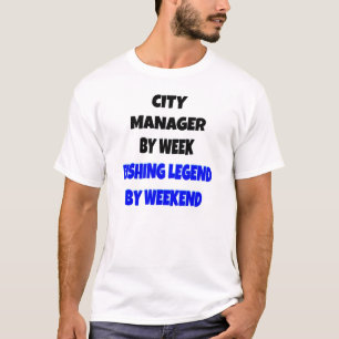 T-shirts Gerente da Cidade da Legenda de Pesca