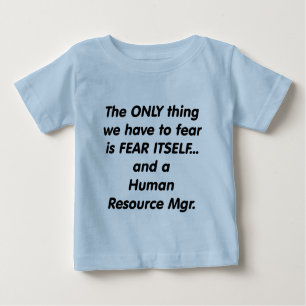 T-shirts gerente dos recursos humanos do medo