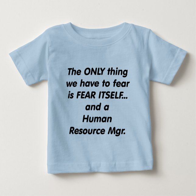T-shirts gerente dos recursos humanos do medo (Frente)