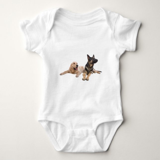 T-shirts german shepherd and golden retriever (Frente)