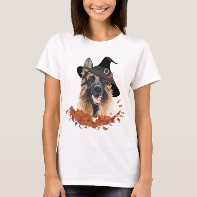 T-shirts German shepherd Cachorro (Frente)