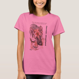 T-shirts German shepherd "com alma "