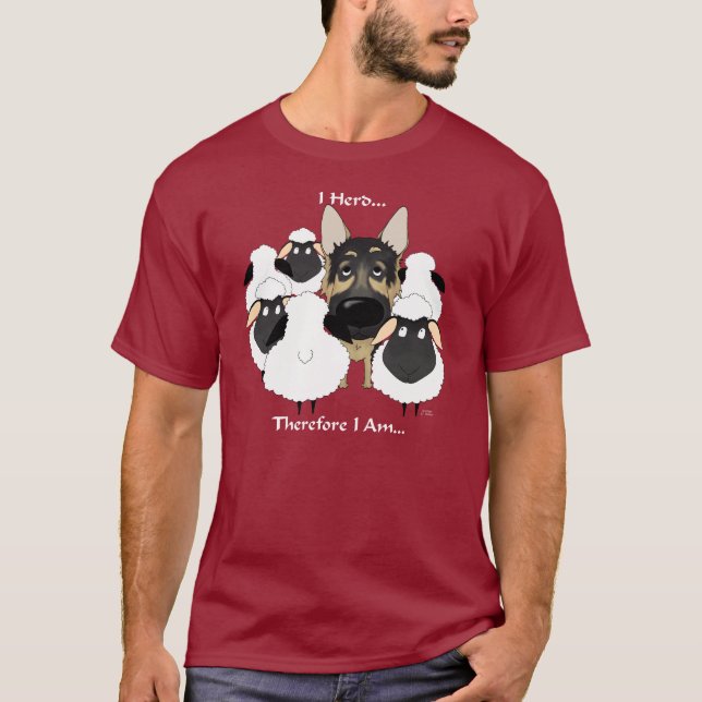 T-shirts German shepherd - rebanho de I… conseqüentemente (Frente)