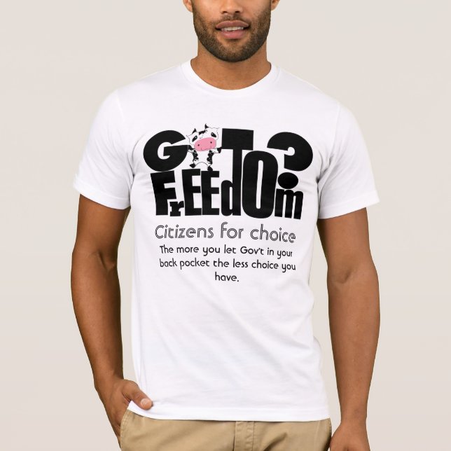 T-shirts GetFreedom - Cidadãos por escolha (Frente)