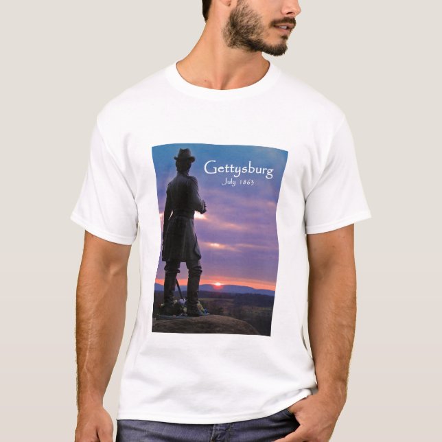 T-shirts Gettysburg - pouca parte superior redonda (Frente)