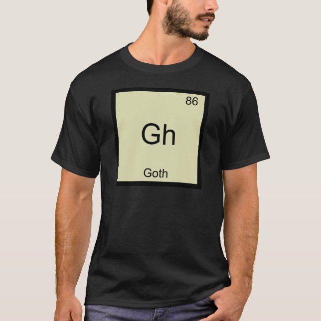 T-shirts Gh - Símbolo de Elemento de Química Engraçado do G (Frente)