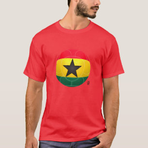 T-shirts Ghana - o preto Stars o futebol
