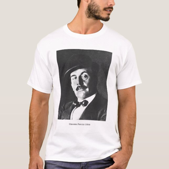 T-shirts Giacomo Puccini (1858-1924) 1924 (photolitho) (b/w (Frente)