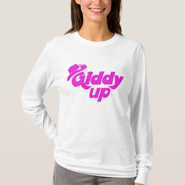 T-shirts Giddy up Cowgirl (Frente)