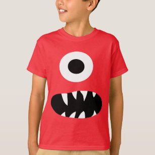 T-shirts Gigante Engraçado Monstro Olhado Crianças Colorida