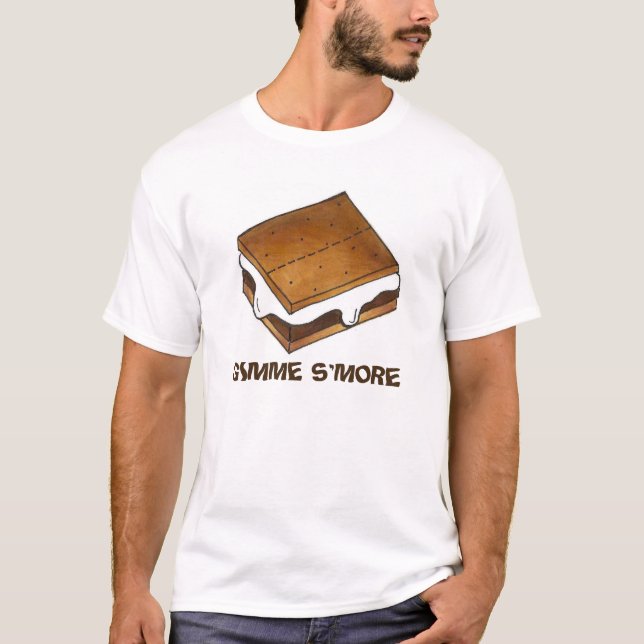 T-shirts GIMME S'MORE Chocolate Marshmallow Camp S'mores (Frente)