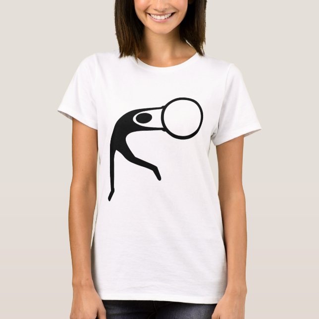 T-shirts Ginástica Rítmica Figura - Preto (Frente)