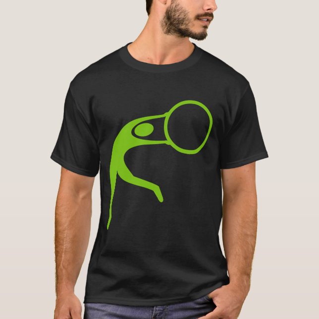 T-shirts Ginástica Rítmica Figura - Verde Marciano (Frente)
