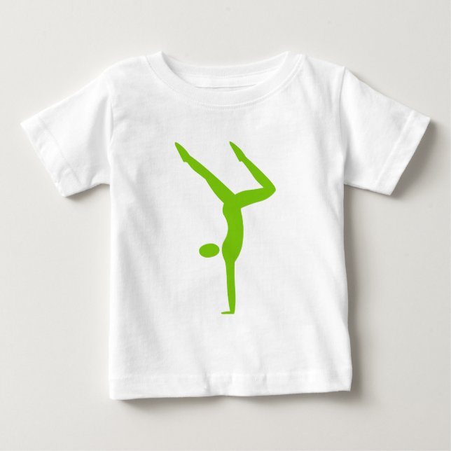 T-shirts Ginástica - Verde marciano (Frente)