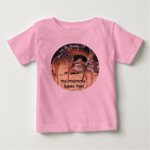 T-shirts Girafa & bebê, eu amo minhas mamães, mamães amo