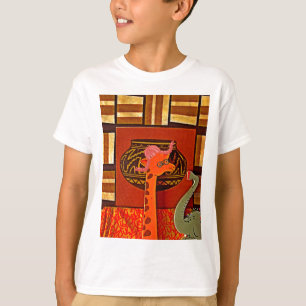 T-shirts Girafa com Muffin: Um Design africano bonito