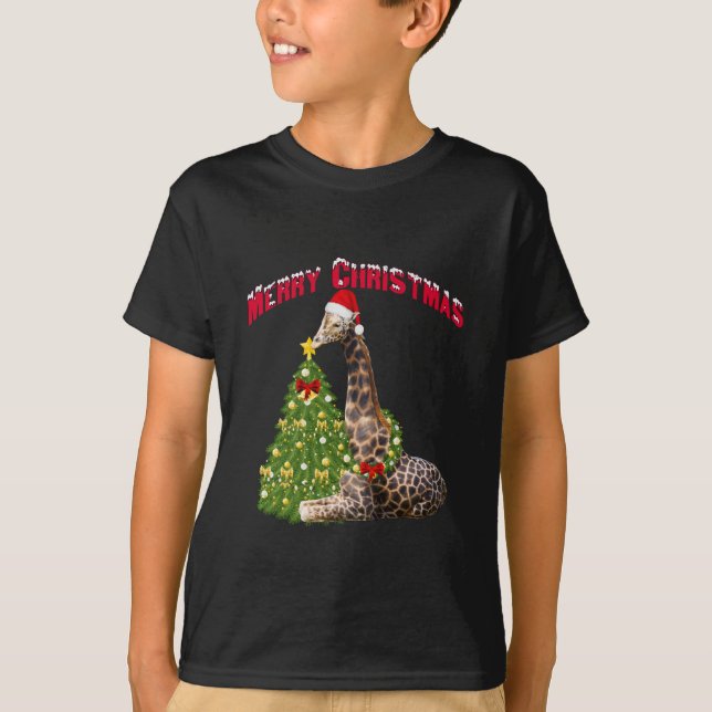 T-shirts Girafa de Natal (Frente)