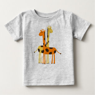 T-shirts Girafas animados bonitos