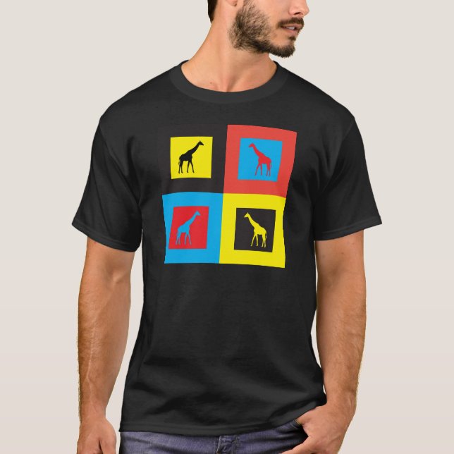 T-shirts Girafas Coloridas (Frente)