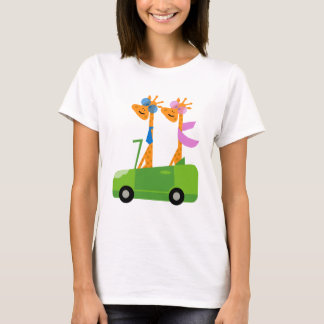 T-shirts Girafas e carro