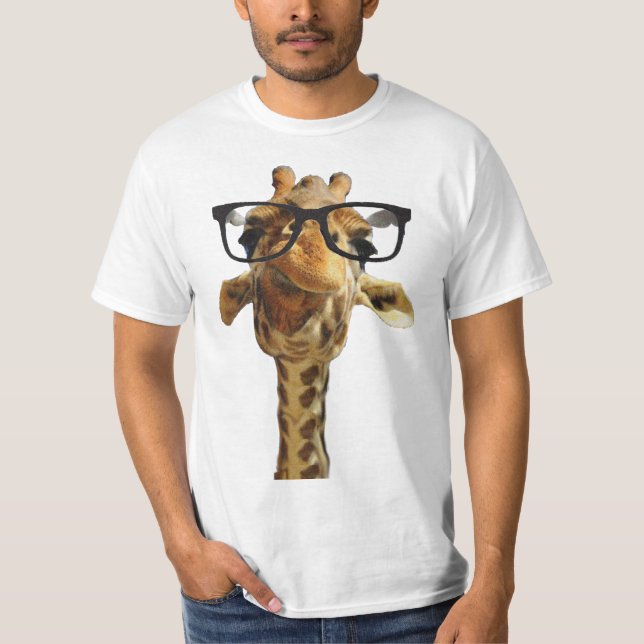 T-shirts giraff na ideia do presente do design das (Frente)