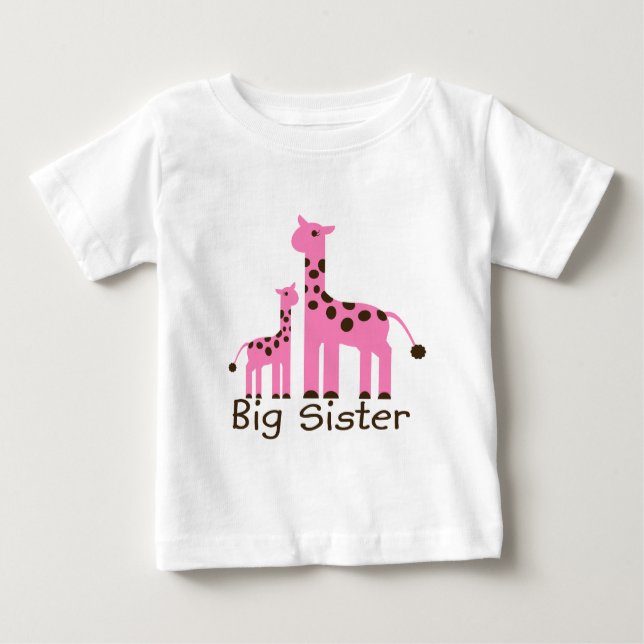 T-shirts Giraffe Big Sister (Frente)