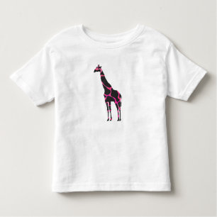 T-shirts Giraffe Hot Pink e Black Silhout