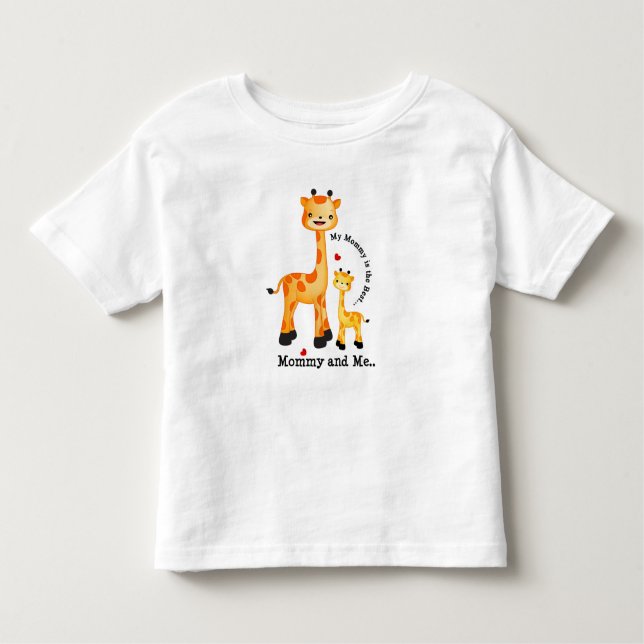 T-shirts Giraffe Mãe e vitelo (Frente)