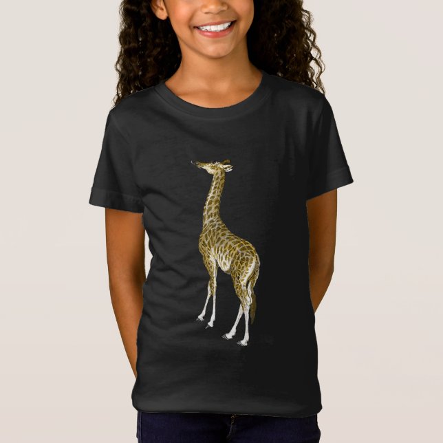 T-shirts Giraffe Toddlers Ruffle (Frente)