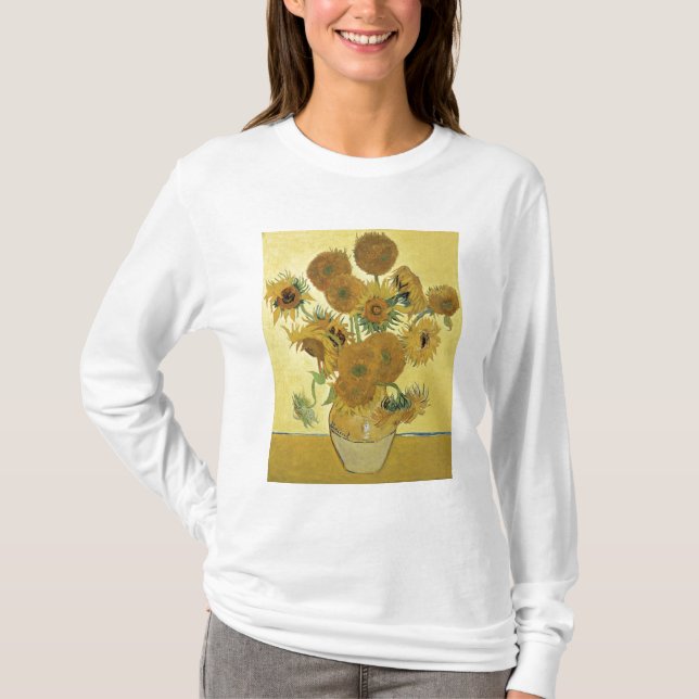 T-shirts Girassóis de Vincent van Gogh |, 1888 (Frente)