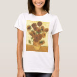 T-shirts Girassóis por Van Gogh<br><div class="desc">Vida Estática: Vase com Quinze Girassóis Pintura por Vincent van Gogh Por expressionismo não é simplesmente uma forma de ver as coisas: é também uma forma de as fazer, de as pintar. Um expressionista não pinta "plano" e em tons puros - ele quebra seus tons e os aplica com uma...</div>