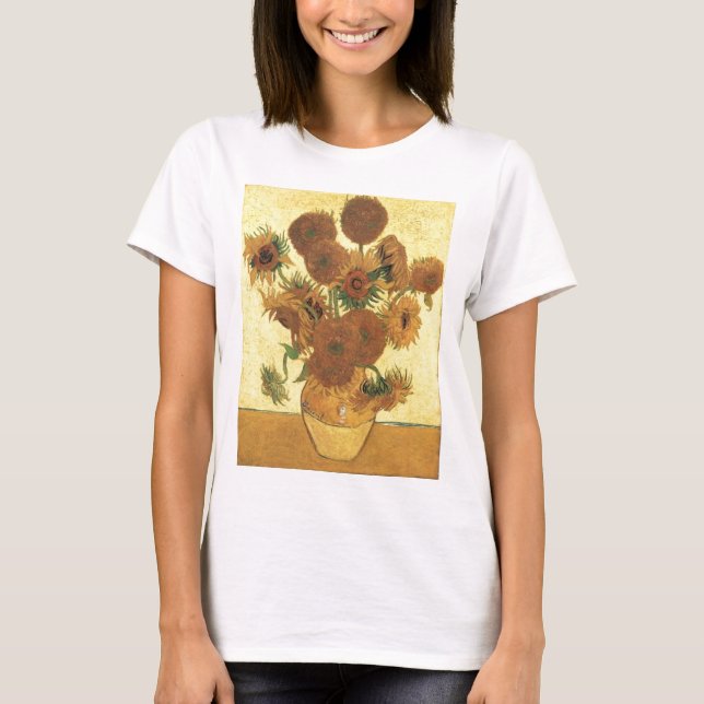 T-shirts Girassóis por Van Gogh (Frente)