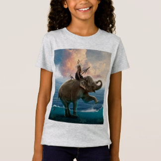 T-shirts Girl's shirt with elephant design in the sea