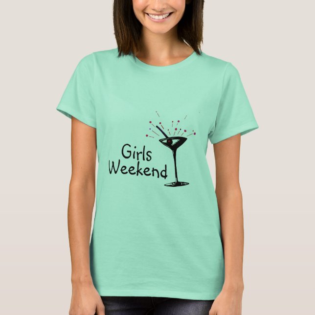 T-shirts Girls Weekend (Martini 1) (Frente)