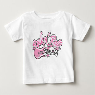 T-shirts Girly Rock n' Roll Skull