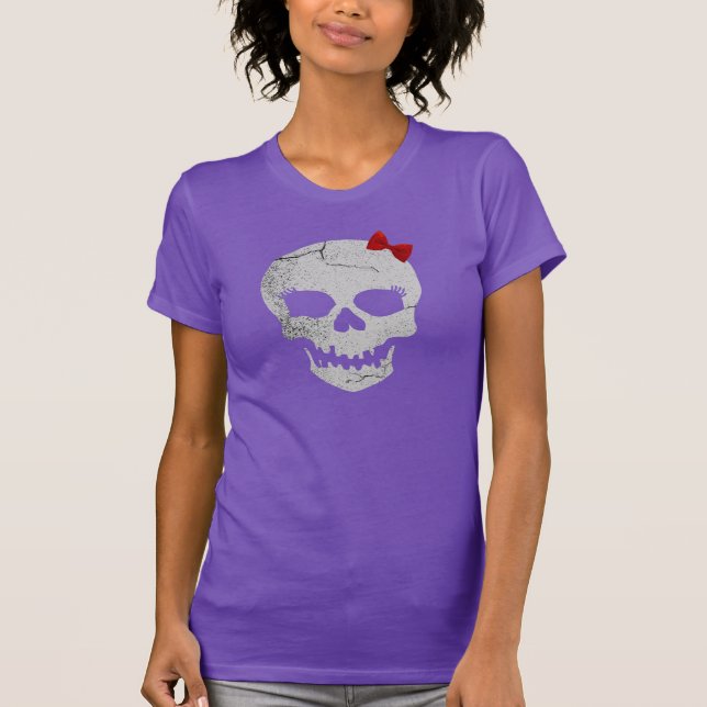 T-shirts Girly Skull Graphic T (Frente)