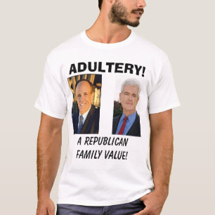 T-shirts giuliani, uns valores familiares republicanos! ,