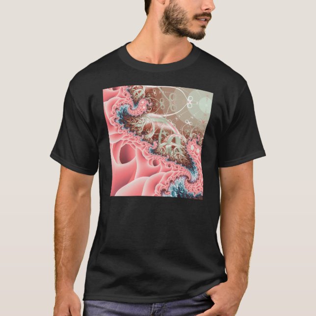 T-shirts glacé cor-de-rosa com raizes: detalhe 3 (Frente)