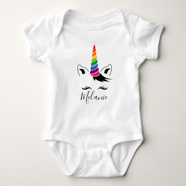 T-shirts Glam Rainbow Unicorn (Frente)