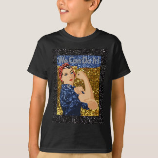T-shirts glitter rosie, o rivete