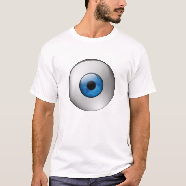 T-shirts Globo ocular azul (Frente)