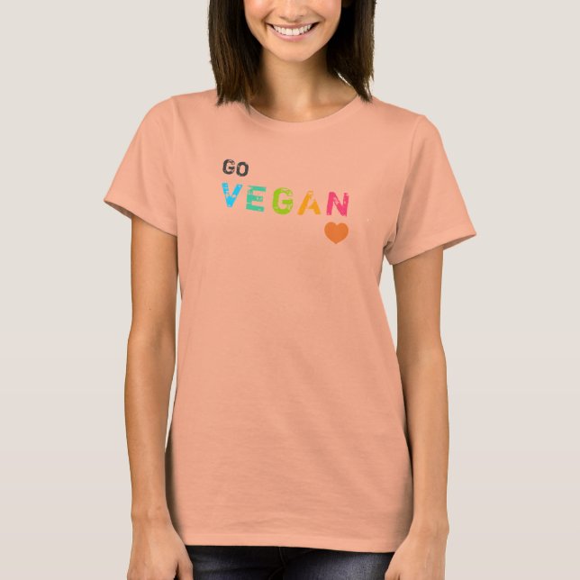 T-shirts GO vegan - branco - personalizado (Frente)