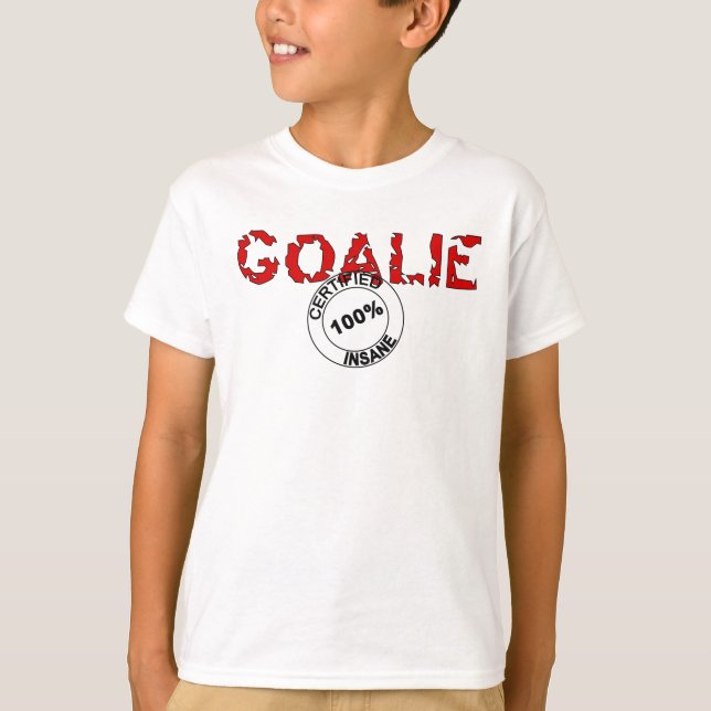 T-shirts Goalie insano para miúdos (Frente)