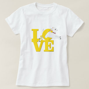 T-shirts GOAT LOVER   AMARELO Gato L O V E - Capim branco