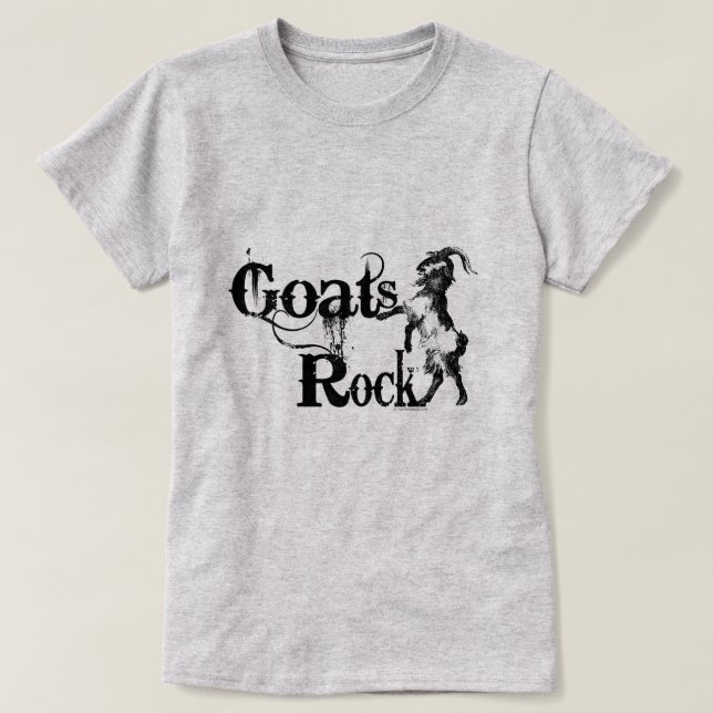 T-shirts GOATS ROCK | por TotallyGoatally™ (Frente do Design)
