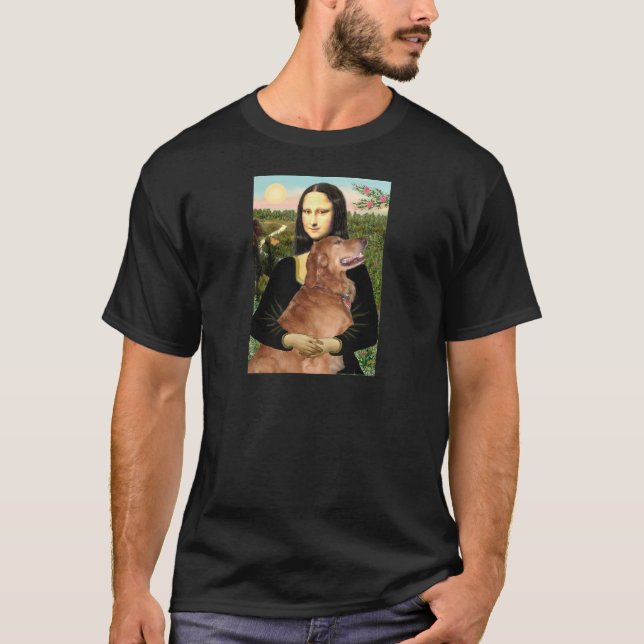 T-shirts Golden Retriever 3 - Mona Lisa (Frente)