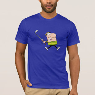 T-shirts Golfer de desenho; azul