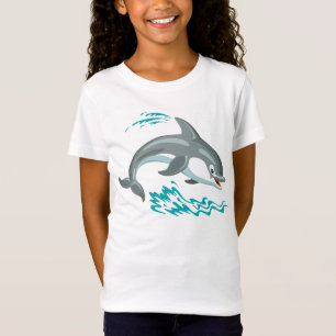 T-shirts golfinho dos desenhos animados