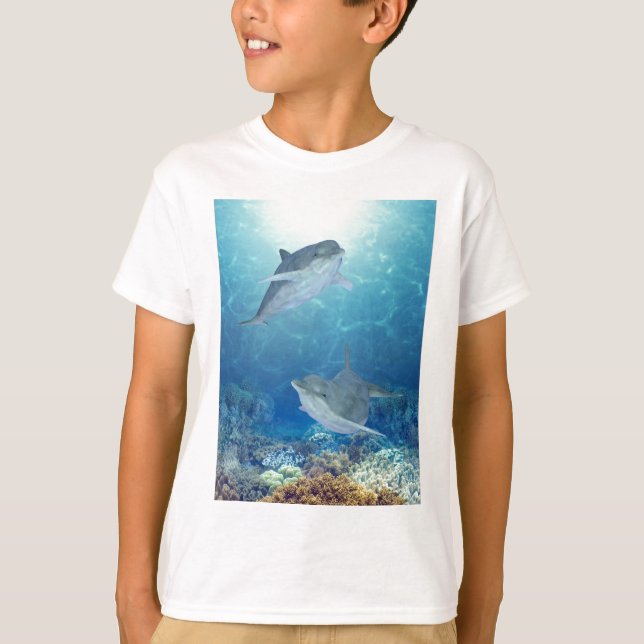 T-shirts golfinhos felizes (Frente)