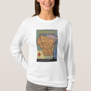 T-shirts Gordon, Wisconsin - grandes cenas da letra